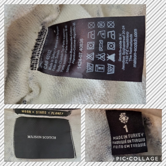 Maison Scotch Moon Star Planet Marbled Sweatshirt - Picture 5 of 5